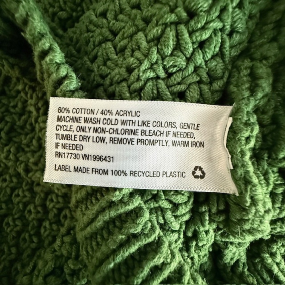 Women's X-Large XL Universal Thread Green Cable Knit Crewneck Sweater EUC - Picture 7 of 7